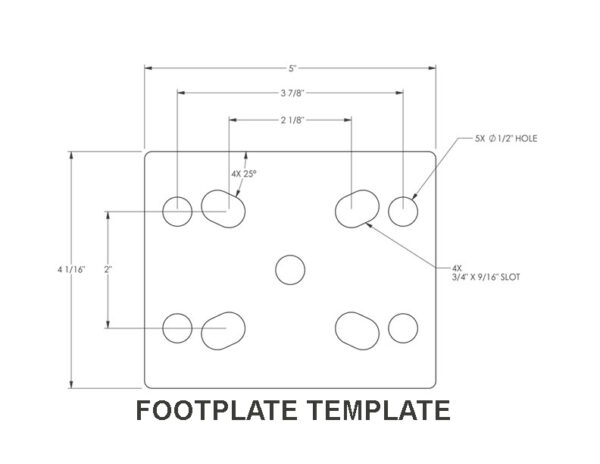 foot plate template for our original ZT support bar